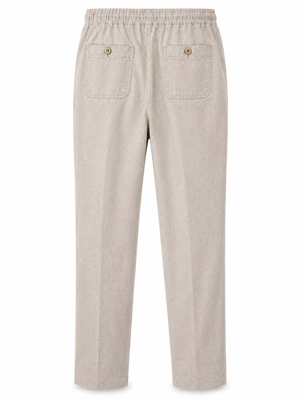 Cubavera Beige Drawstring Linen-Blend Chinos - Picture 4 of 5